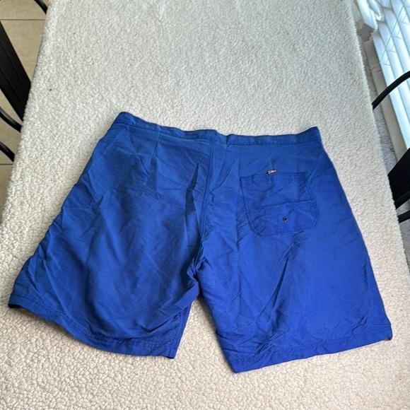 Vintage Island X Hawaii 90’s Blue Board Shorts with Gold Turtle Accents - Picture 6 of 7